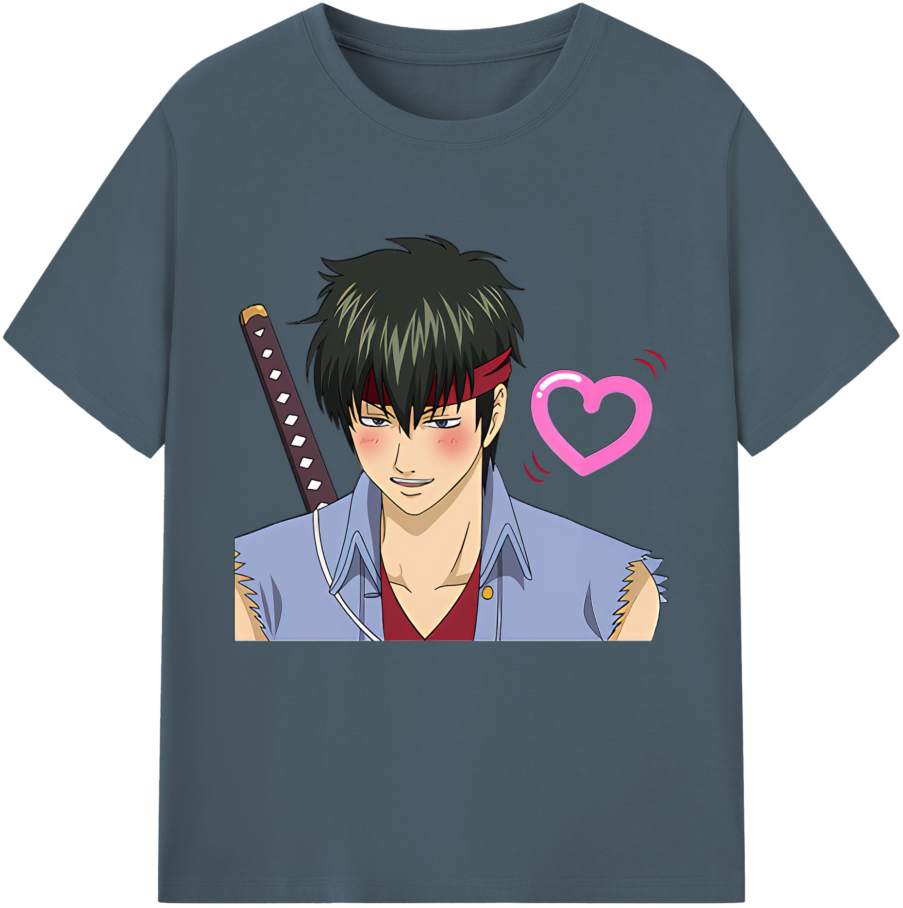 （画像用） ぎんたま 坂田銀時（さかたぎんとき） 神楽 志村新八（しむら しんぱち） GINTAMA Sakata Gintoki Kagura Shimura Shinpachi 綿100％半袖Tシャツ（フロントプリント）